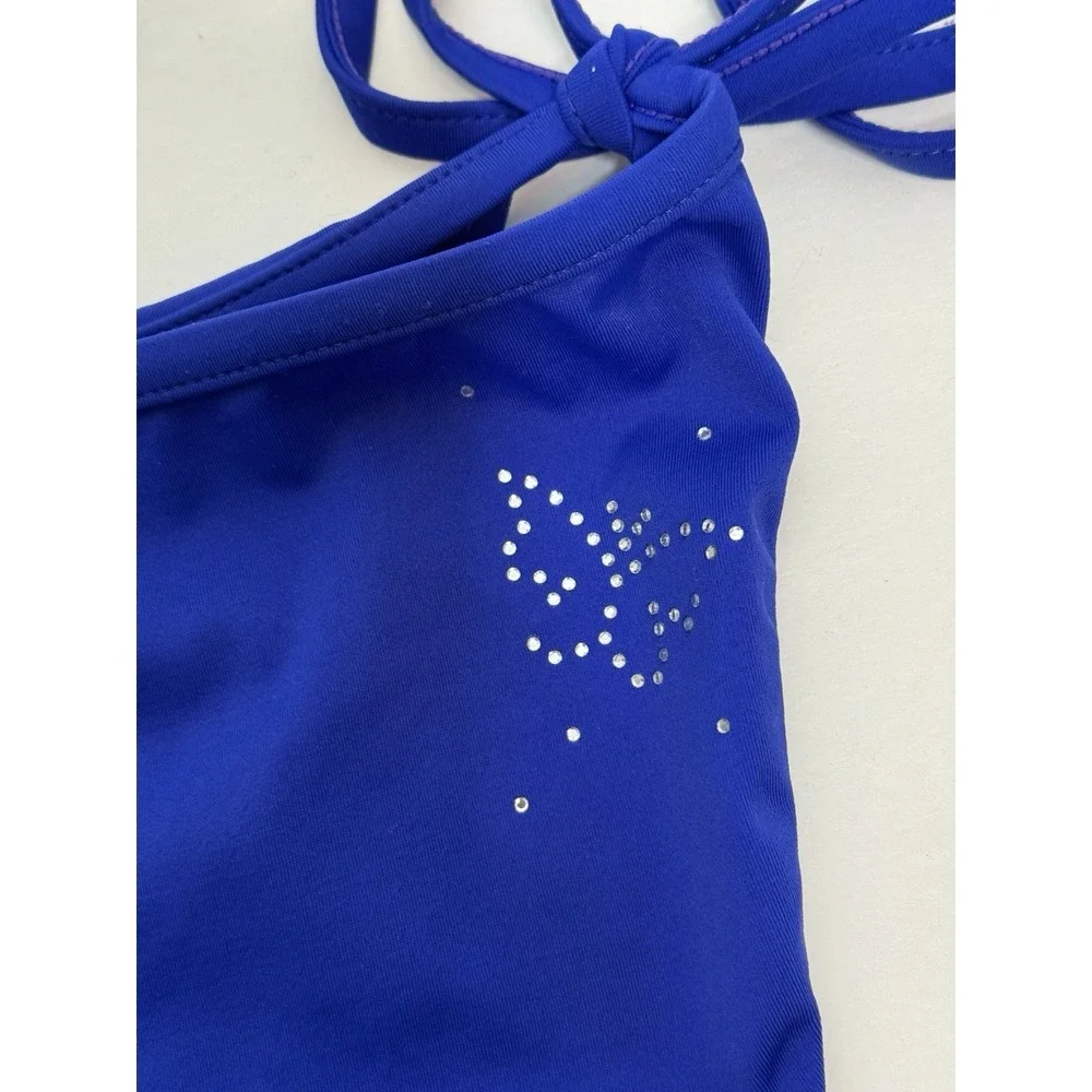 Malibu Dream Women's Size Medium Bikini Swimsuit Blue W/ Butterfly‎ Emblem